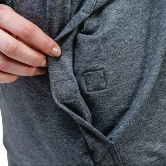 Ministry Of Supply Unisex XXXS Fusion Terry For All Hoodie Gray 4 Way Stretch - Picture 8 of 12